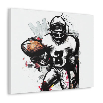 Football Player, Graffiti-inspired home decor, Modern street art prints, Graffiti wall art, Street art canvas art, Graffiti artist prints 20″ x 16″ Premium Gallery Wraps (1.25″)