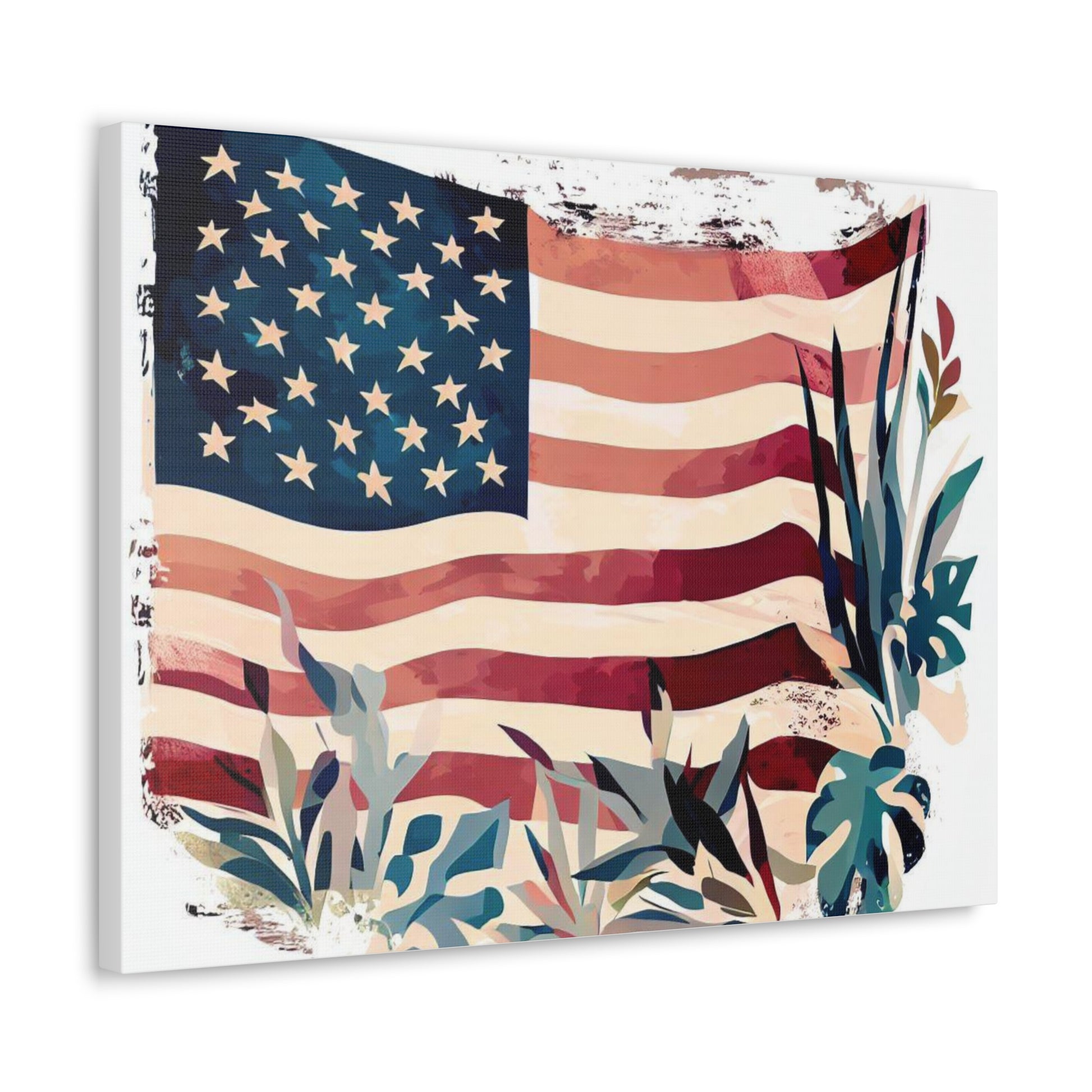 American Flag wall art, Flag wall art, Canvas Gallery Wraps - SaviTraviDesigns