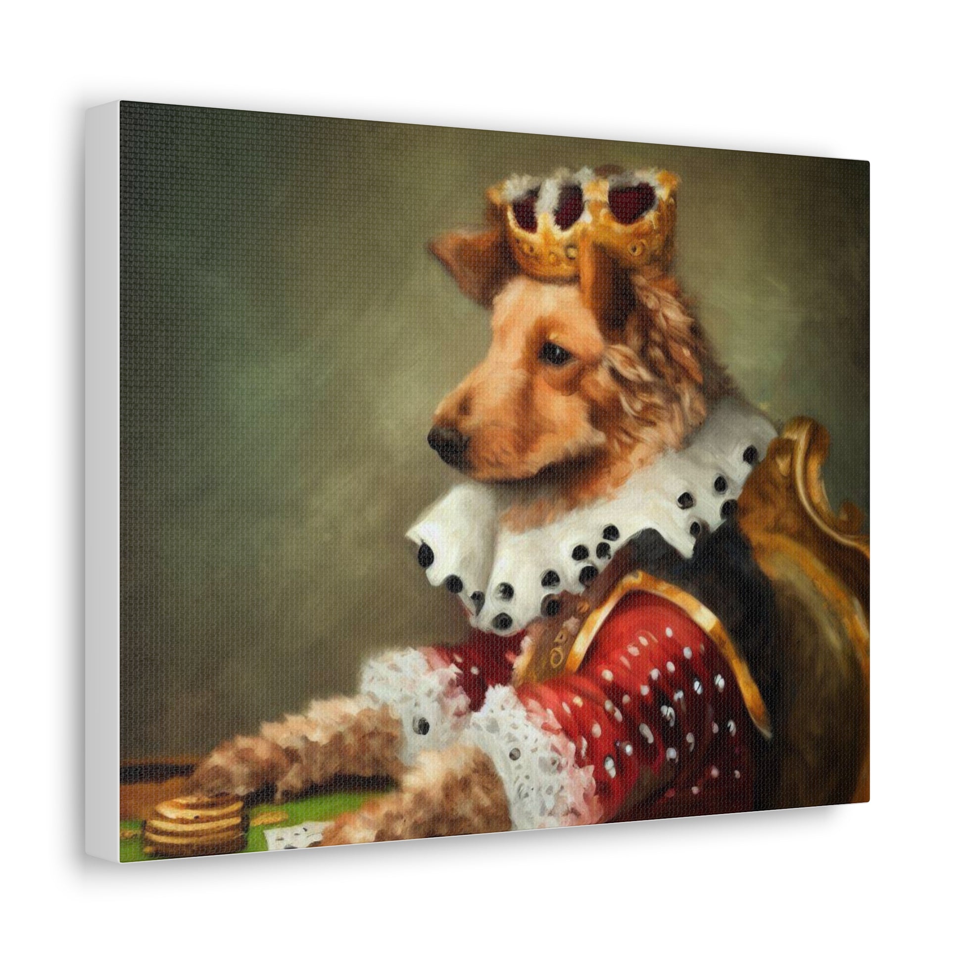 Fancy Dog, Canvas Dog Art, Dog Wall Art, Canine Canvas Art,Canvas Gallery Wraps, Pet Art, King Dog - SaviTraviDesigns