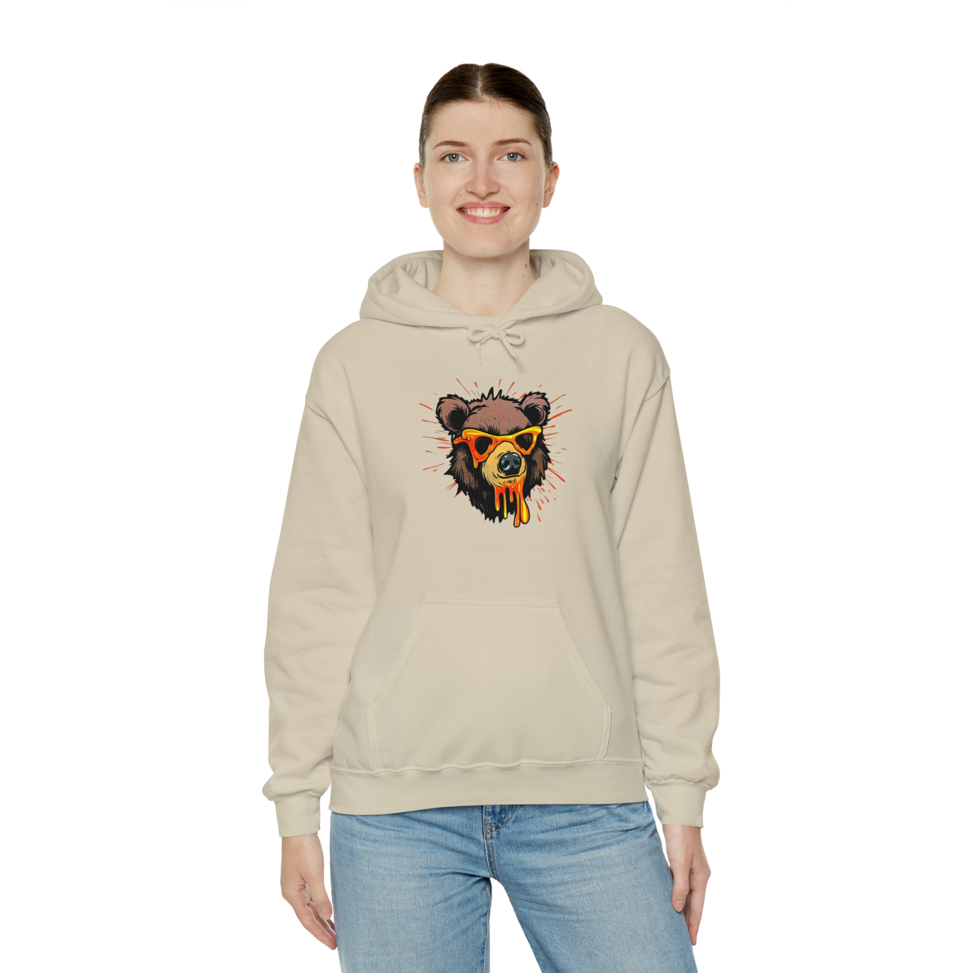 Bear Hoodie, Graffiti Graphic Shirt, Street Art, Urban Art, Unisex Heavy Blend™ Hooded Sweatshirt,