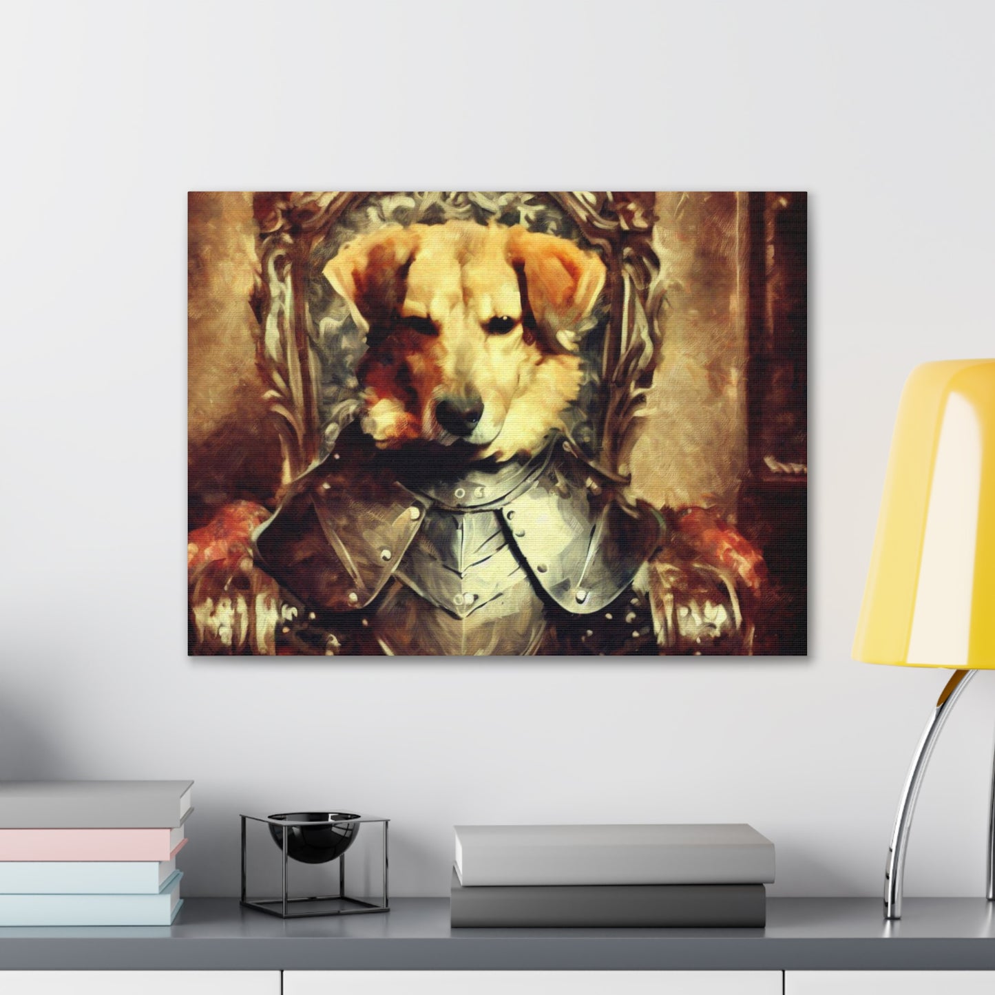 Fancy Dog, Canvas Dog Art, Dog Wall Art, Canine Canvas Art, Canvas Gallery Wraps