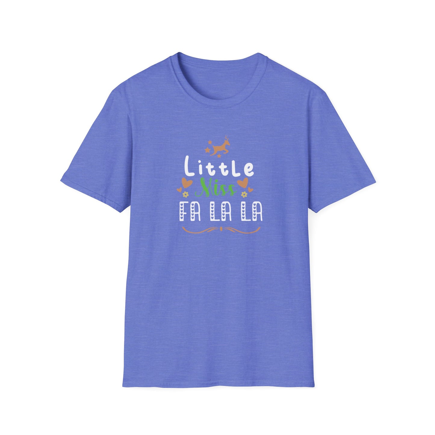 Little Miss Fa La La La Holiday Graphic T Shirt Heather Royal