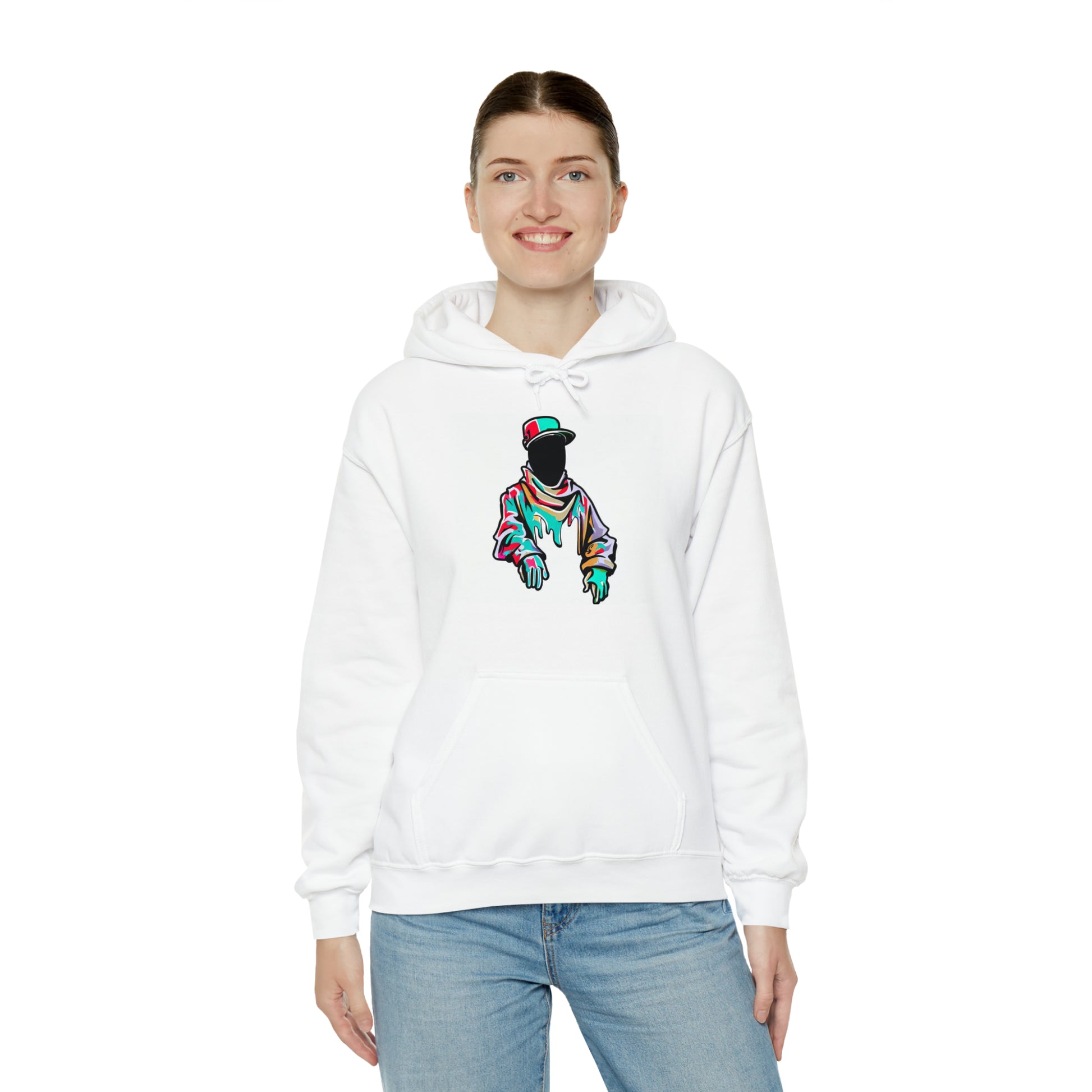 Graffiti Hoodie, Unisex Heavy Blend™ Hooded Sweatshirt, Digital male, Urban Street - SaviTraviDesigns