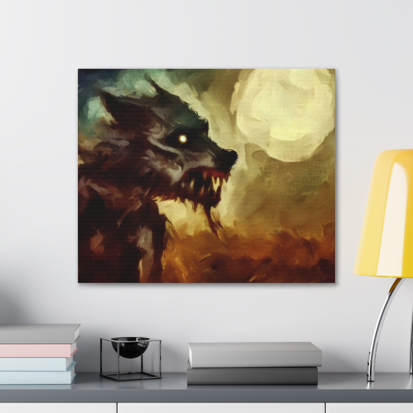 Halloween art, Werewolf canvas prints, Scary Halloween decor, Halloween home decor, Halloween wall, Gothic wall decor, Canvas Gallery Wraps - SaviTraviDesigns