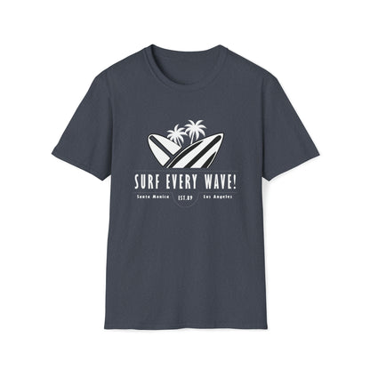 Surf Every Wave |Beach Lifestyle Shirts | Summer Vibe Apparel Heather Navy