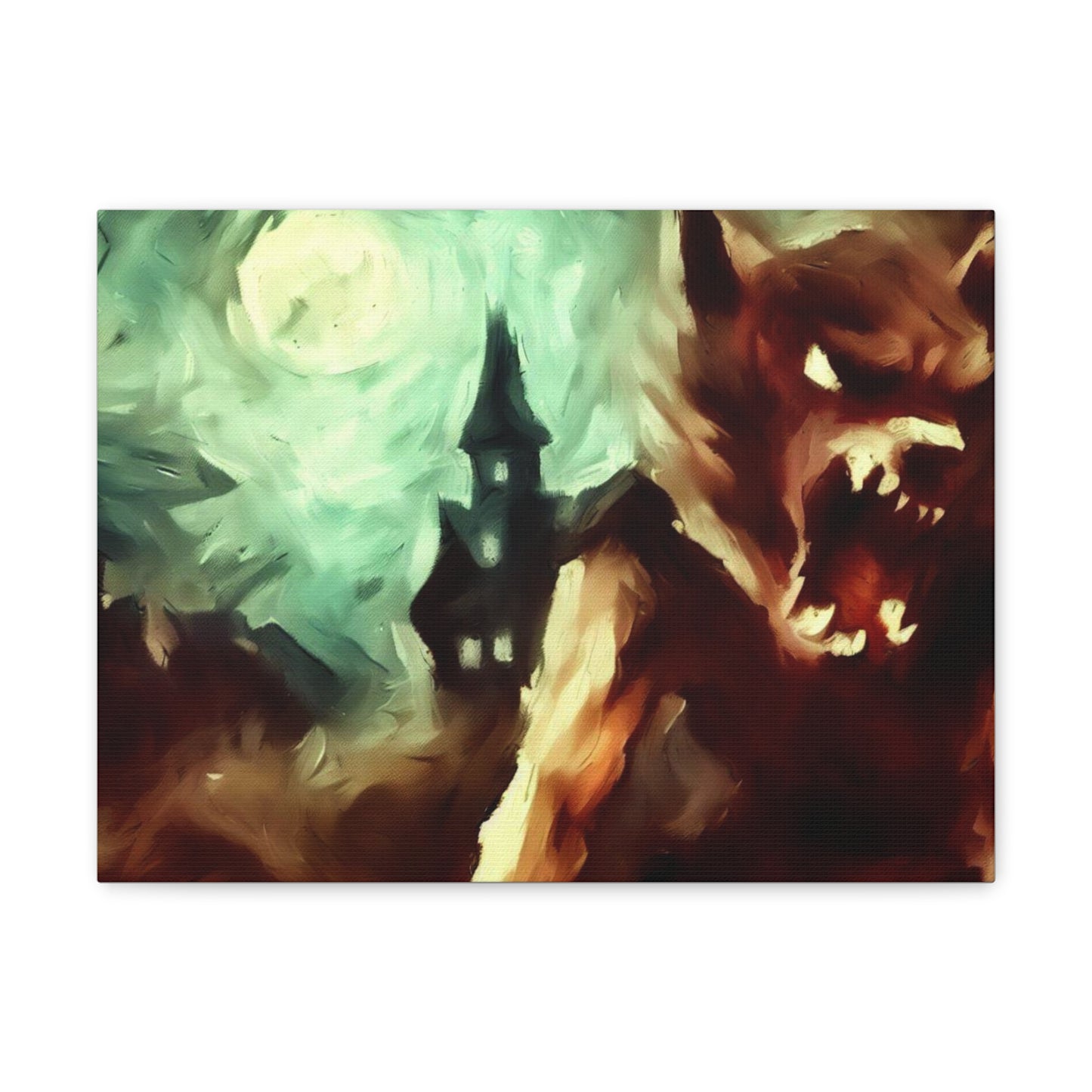 Halloween art, Werewolf canvas prints, Scary Halloween decor, Halloween home decor, Halloween wall, Gothic wall decor, Canvas Gallery Wraps - SaviTraviDesigns