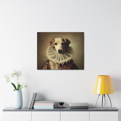 Fancy Dog, Canvas Dog Art, Dog Wall Art, Canine Canvas Art, Canvas Gallery Wraps