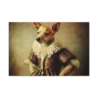 Fancy Dog, Canvas Dog Art, Dog Wall Art, Canine Canvas Art,Canvas Gallery Wraps