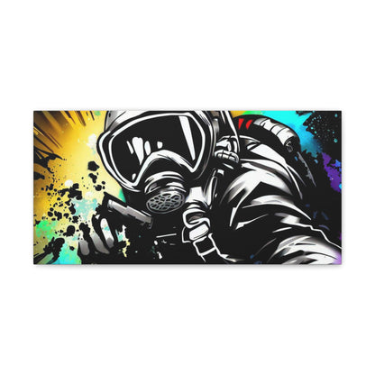 Gas Mask, SCUBA Diver, Graffiti Artist, Graffiti-inspired home decor, Modern street art prints, Graffiti wall art, Street art canvas art, Graffiti artist prints