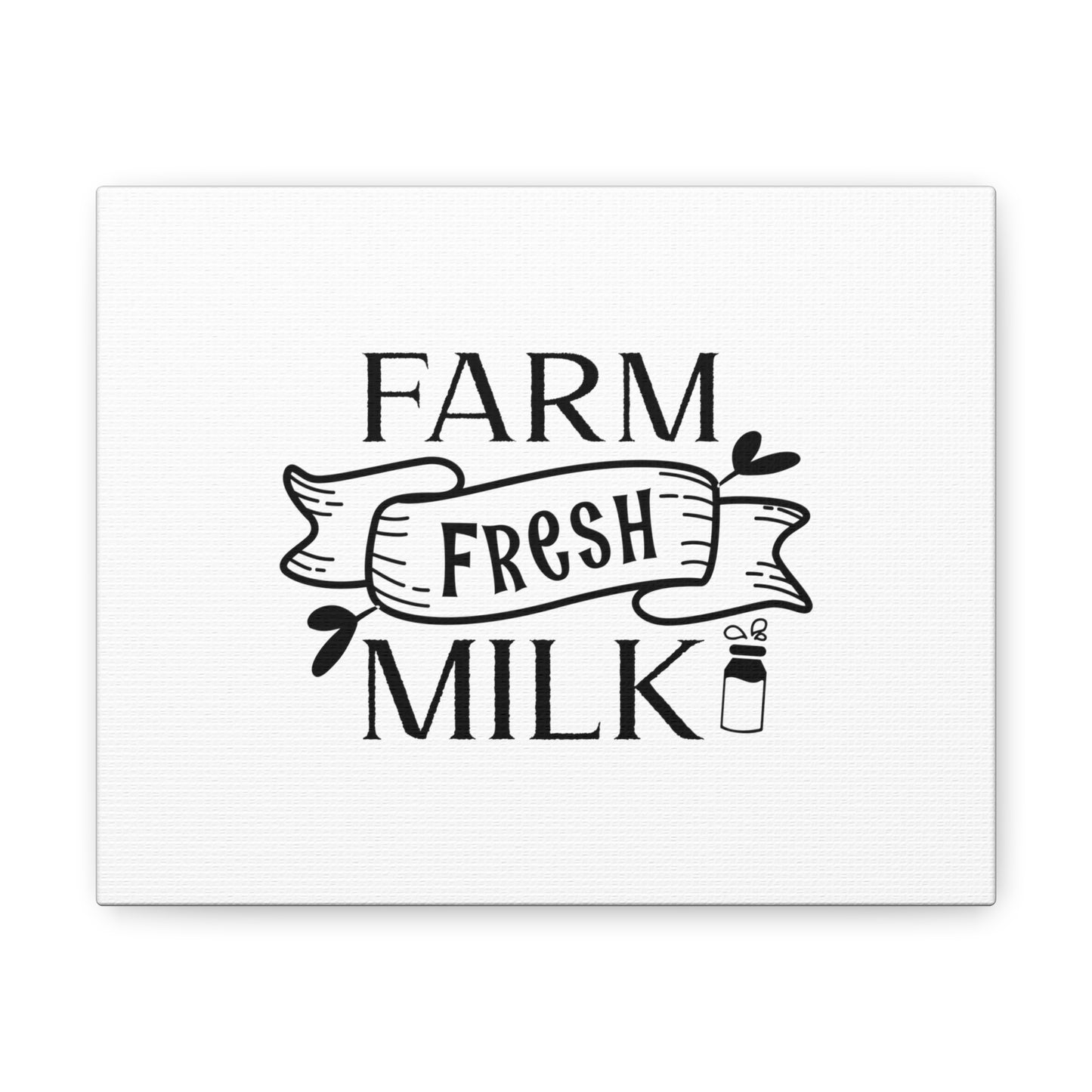 Farm Fresh Milk, Kitchen quote canvas prints, Kitchen wall decor quotes, Kitchen canvas art, Funny kitchen quotes on canvas, Inspirational kitchen quotes 10″ x 8″ Premium Gallery Wraps (1.25″)