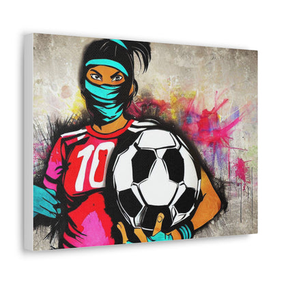 Soccer Player, Futbol Player, Graffiti art prints, Street art canvas, Urban art decor, Graffiti-style wall art, Graffiti canvas prints, Street art posters - SaviTraviDesigns