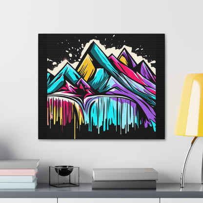 Graffiti Spray Can Mountain Painting