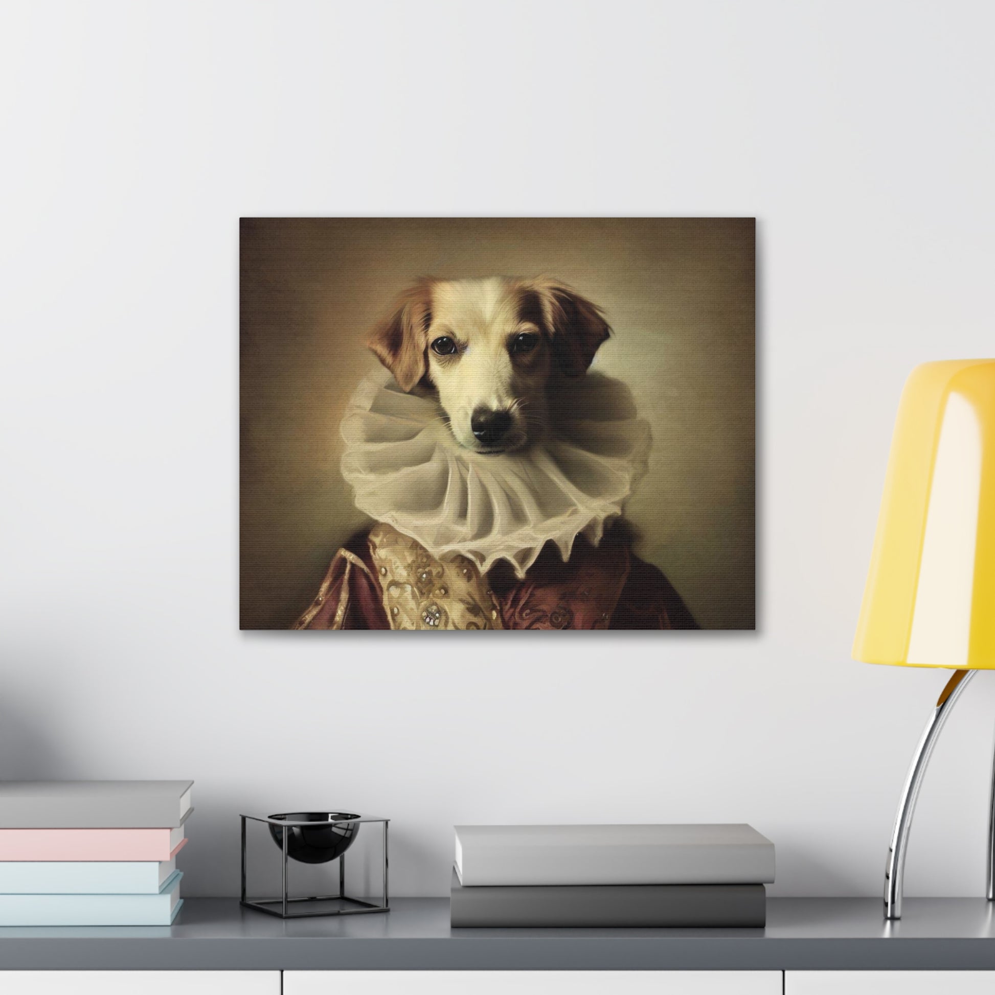 Fancy Dog, Canvas Dog Art, Dog Wall Art, Canine Canvas Art, Canvas Gallery Wraps