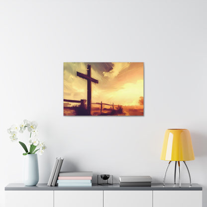 Christian wall art, Cross wall art, Country art, farm art, Canvas Gallery Wraps - SaviTraviDesigns