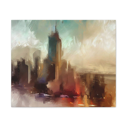 Cityscape wall art, city wall art, city art, Canvas Gallery Wraps 24″ x 20″ Premium Gallery Wraps (1.25″)