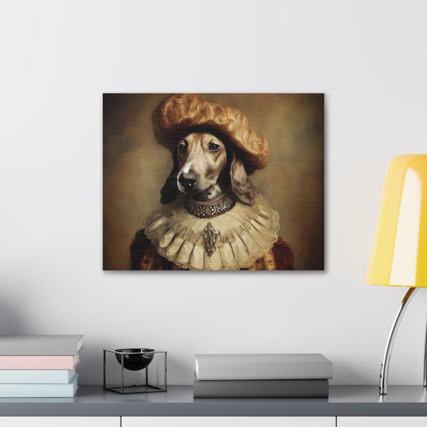 Fancy Dog, Canvas Dog Art, Dog Wall Art, Canine Canvas Art, Canvas Gallery Wraps