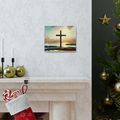 Christian wall art, Cross wall art, beach art, ocean art, Canvas Gallery Wraps - SaviTraviDesigns