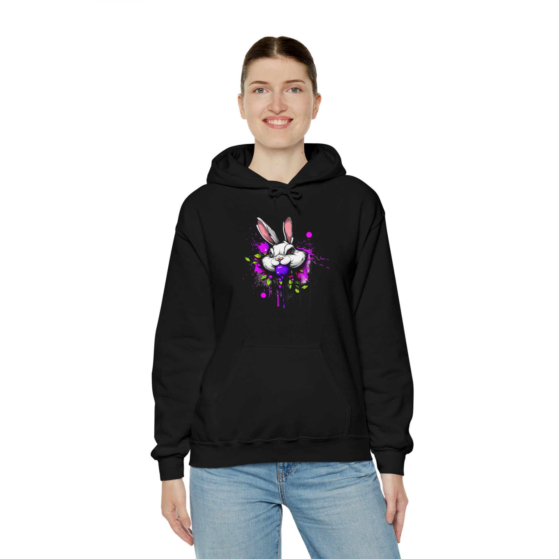 Bunny Hoodie, Graffiti Hoodie, Graffiti Sweatshirt, Bunny Urban art, Hooded Sweatshirt