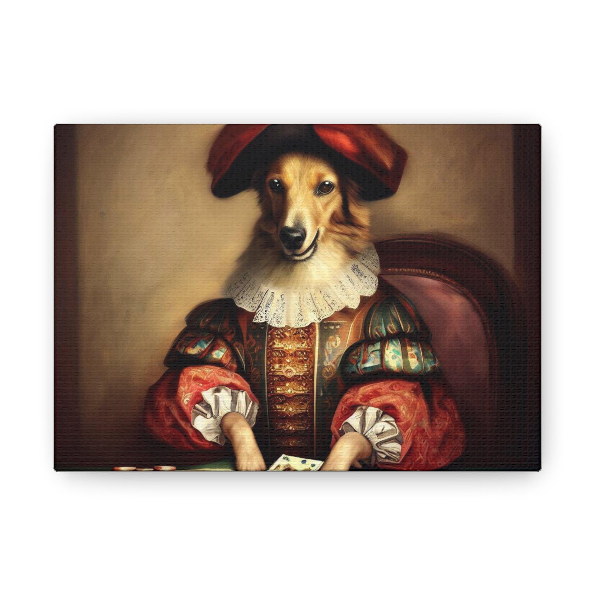 Fancy Dog, Canvas Dog Art, Dog Wall Art, Canine Canvas Art,Canvas Gallery Wraps, Pet Art - SaviTraviDesigns