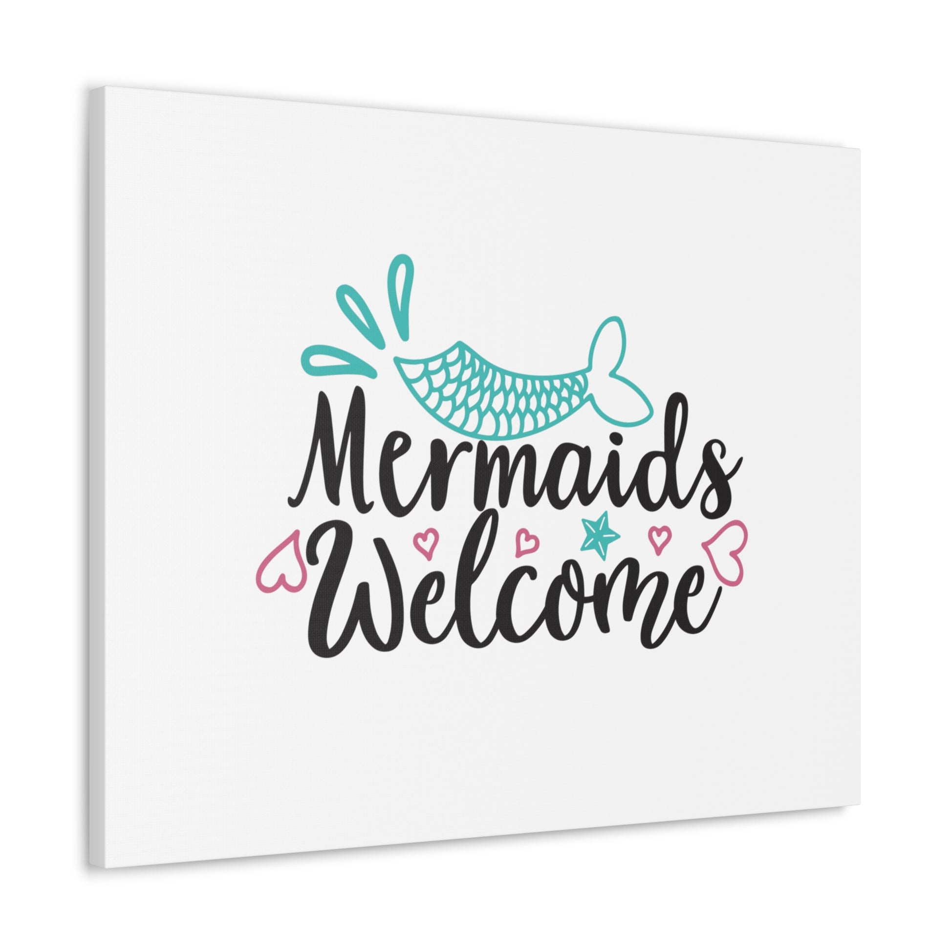 Mermaids Welcome, Mermaid Wall Art, Coastal Mermaid Decor, Beach House Mermaid Signs, Nautical Mermaid Decor, Mermaid Nursery Wall Decor - SaviTraviDesigns