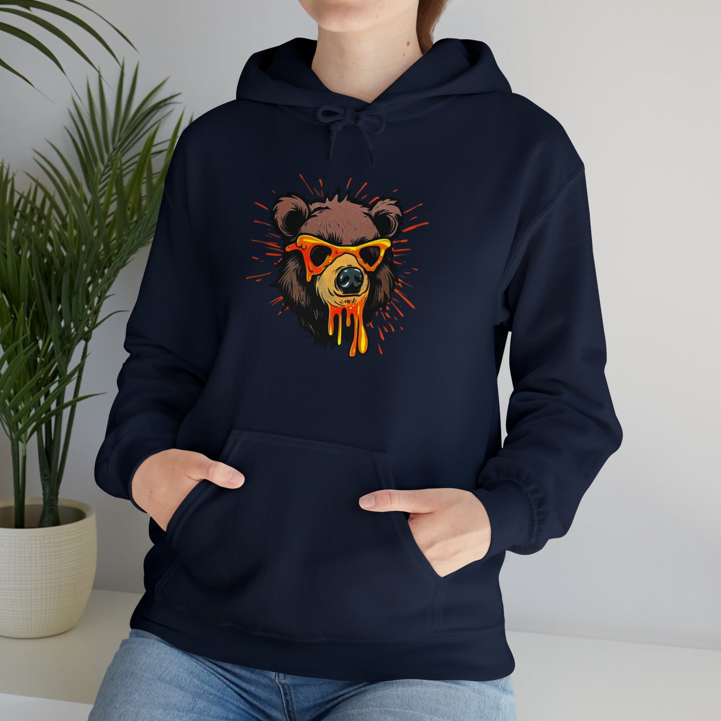 Bear Hoodie, Graffiti Graphic Shirt, Street Art, Urban Art, Unisex Heavy Blend™ Hooded Sweatshirt,