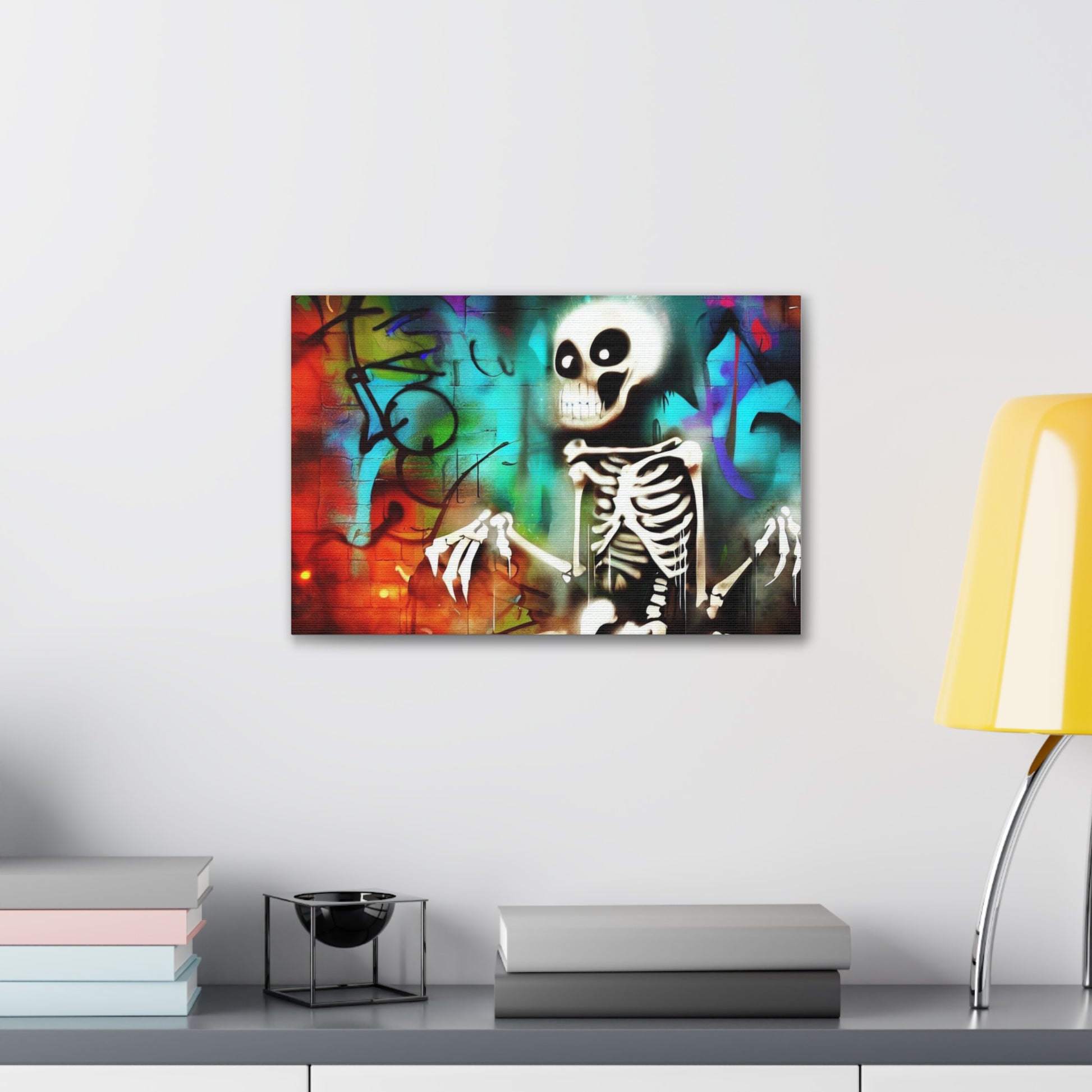 Halloween art, Skeleton canvas prints, Scary Halloween decor, Halloween home decor, Halloween wall, Gothic wall decor, Canvas Gallery Wraps - SaviTraviDesigns