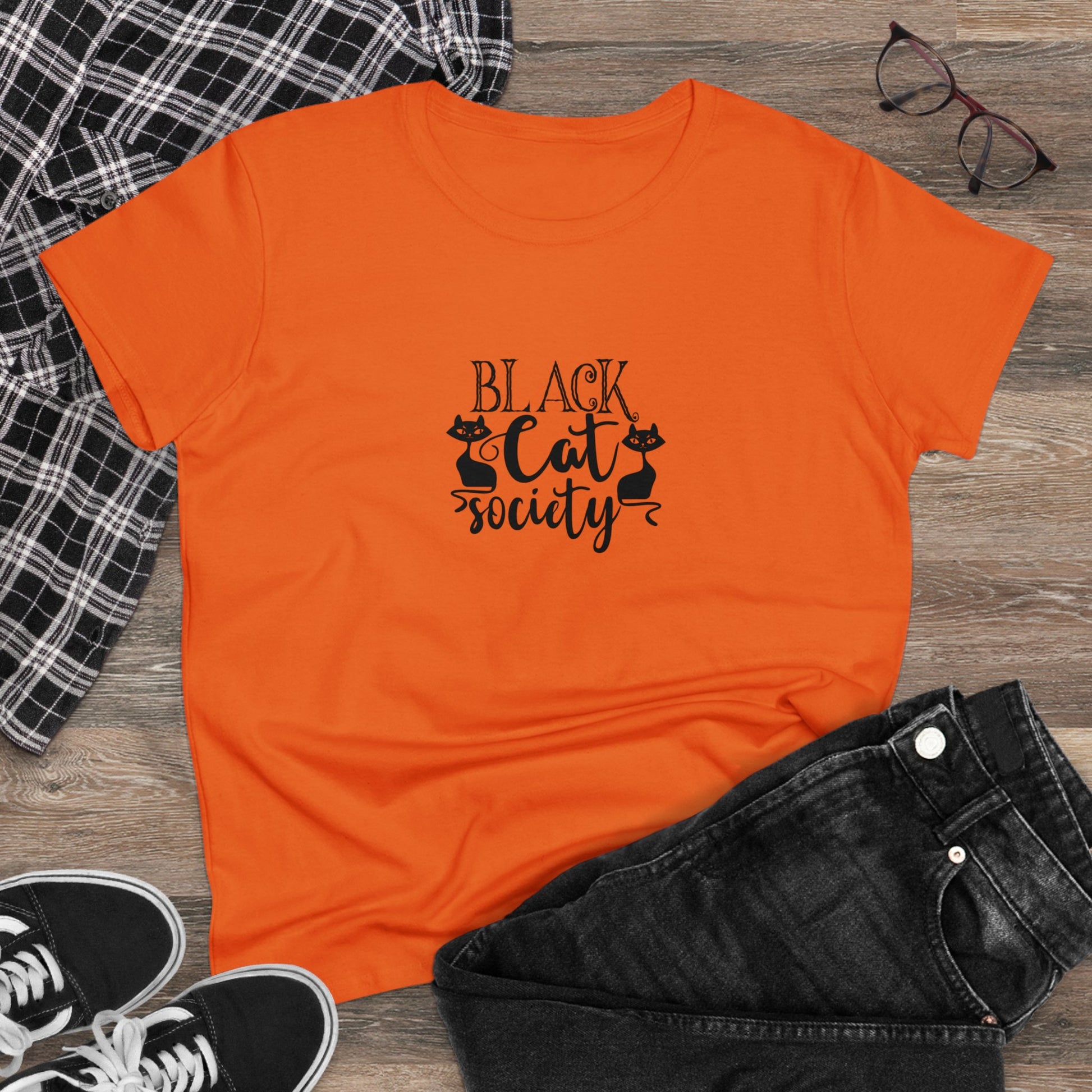 Black Cat Society, Halloween Graphic Shirts, Spooky Halloween Shirts, Scary Halloween Shirt Designs, Cute Halloween Graphic Tees, Funny Halloween Shirt Ideas