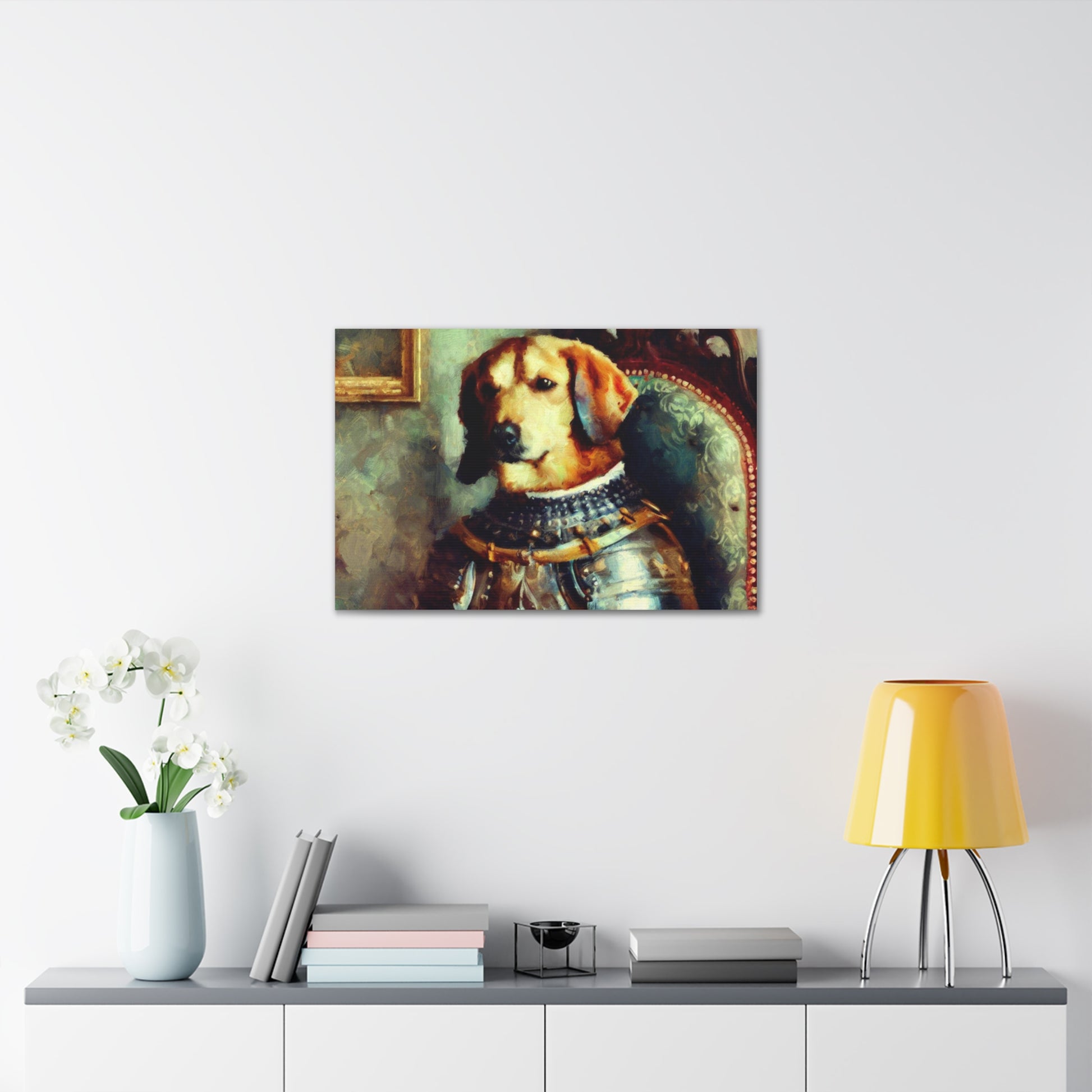 Fancy Dog, Canvas Dog Art, Dog Wall Art, Canine Canvas Art, Canvas Gallery Wraps