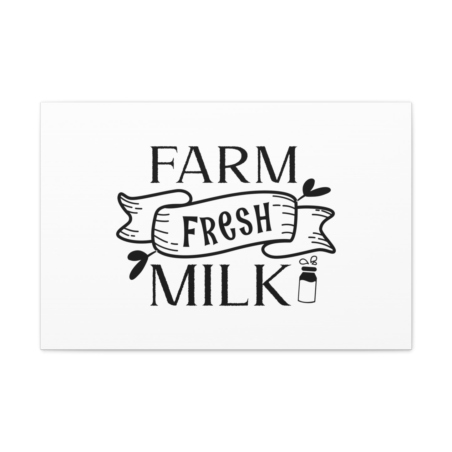 Farm Fresh Milk, Kitchen quote canvas prints, Kitchen wall decor quotes, Kitchen canvas art, Funny kitchen quotes on canvas, Inspirational kitchen quotes 30" x 20" Premium Gallery Wraps (1.25″)