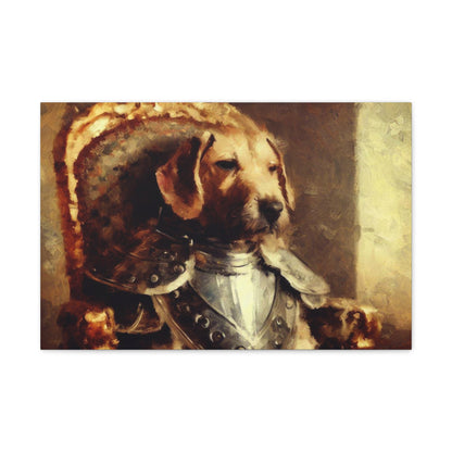 Fancy Dog, Canvas Dog Art, Dog Wall Art, Canine Canvas Art,Canvas Gallery Wraps 24″ x 16″ Premium Gallery Wraps (1.25″)