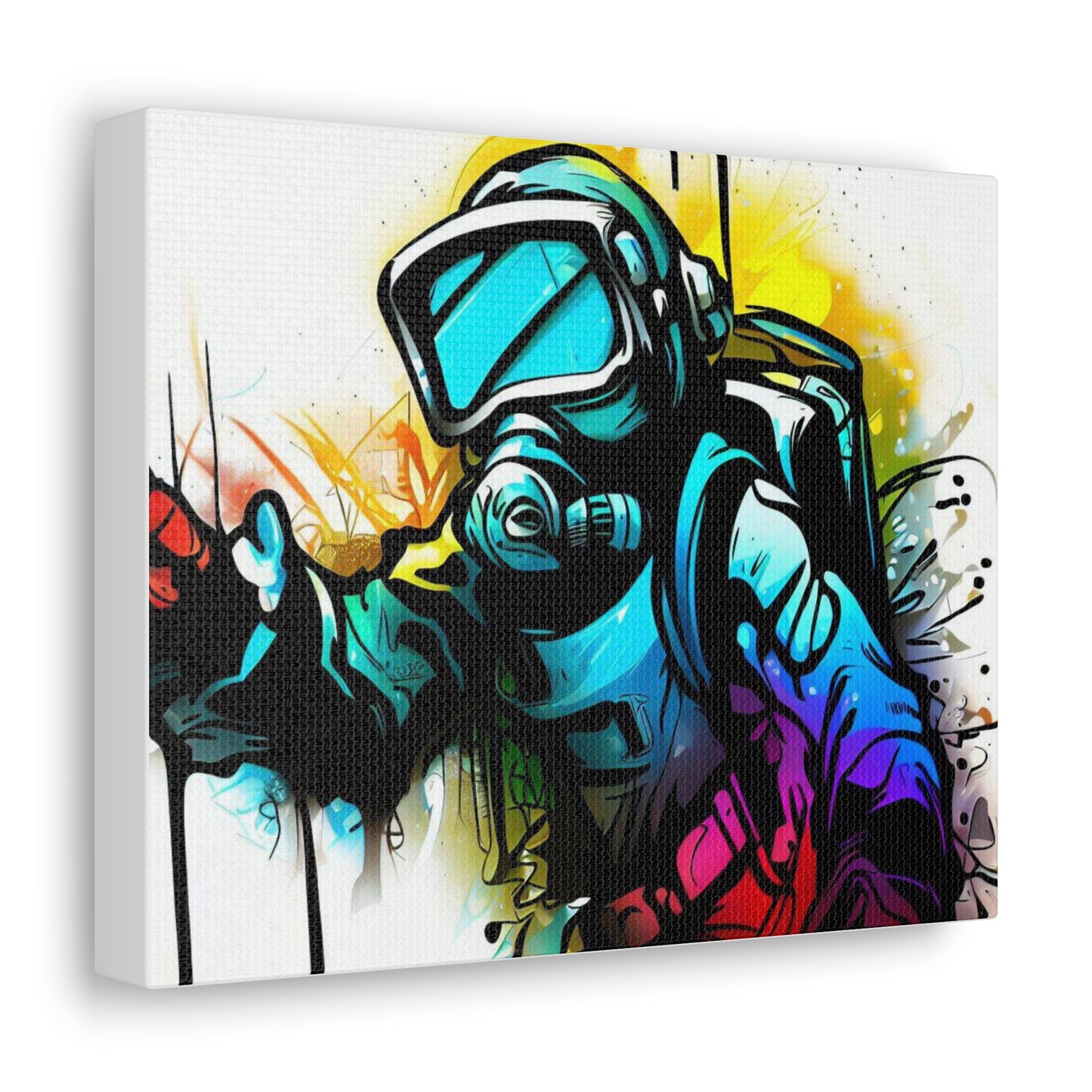 Graffiti Mask, Graffiti Artist, Graffiti-inspired home decor, Modern street art prints, Graffiti wall art, Street art canvas art, Graffiti artist prints 10″ x 8″ Premium Gallery Wraps (1.25″)