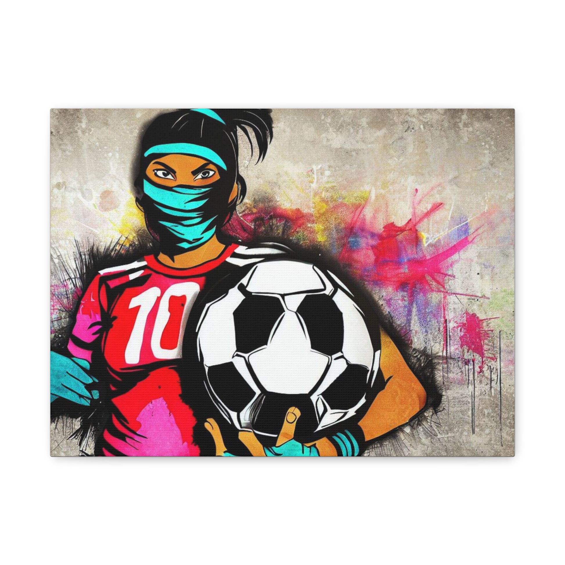 Soccer Player, Futbol Player, Graffiti art prints, Street art canvas, Urban art decor, Graffiti-style wall art, Graffiti canvas prints, Street art posters - SaviTraviDesigns