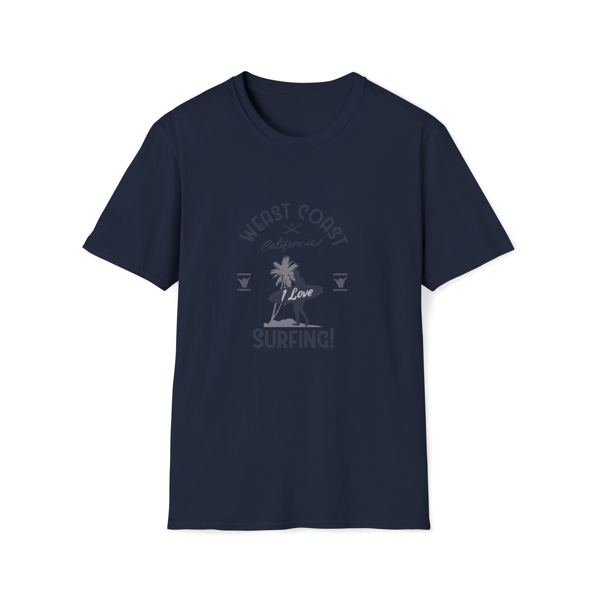 West Coast Surfing |Beach Lifestyle Shirts | Summer Vibe Apparel Navy