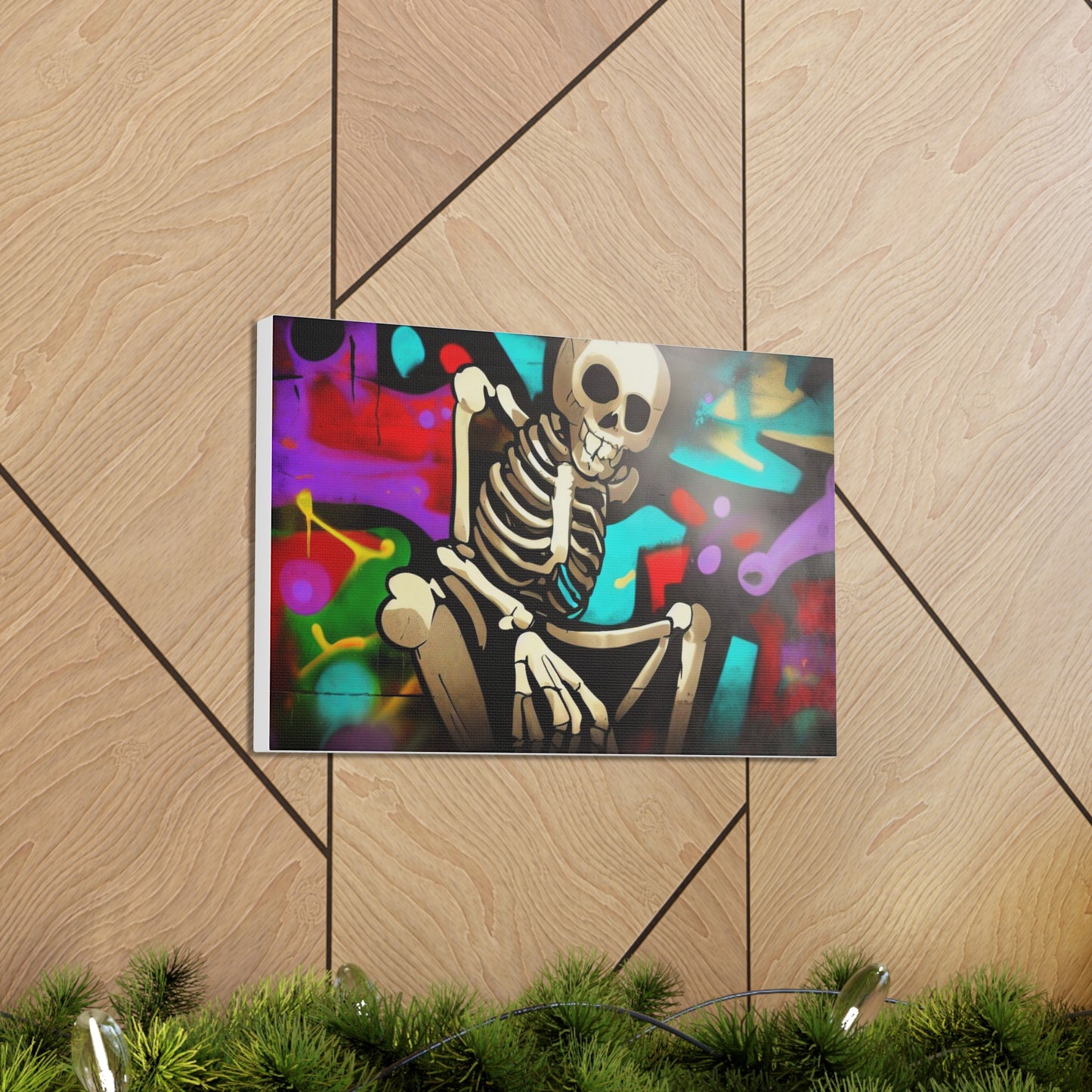 Halloween art, Skeleton canvas prints, Scary Halloween decor, Halloween home decor, Halloween wall, Gothic wall decor, Canvas Gallery Wraps - SaviTraviDesigns