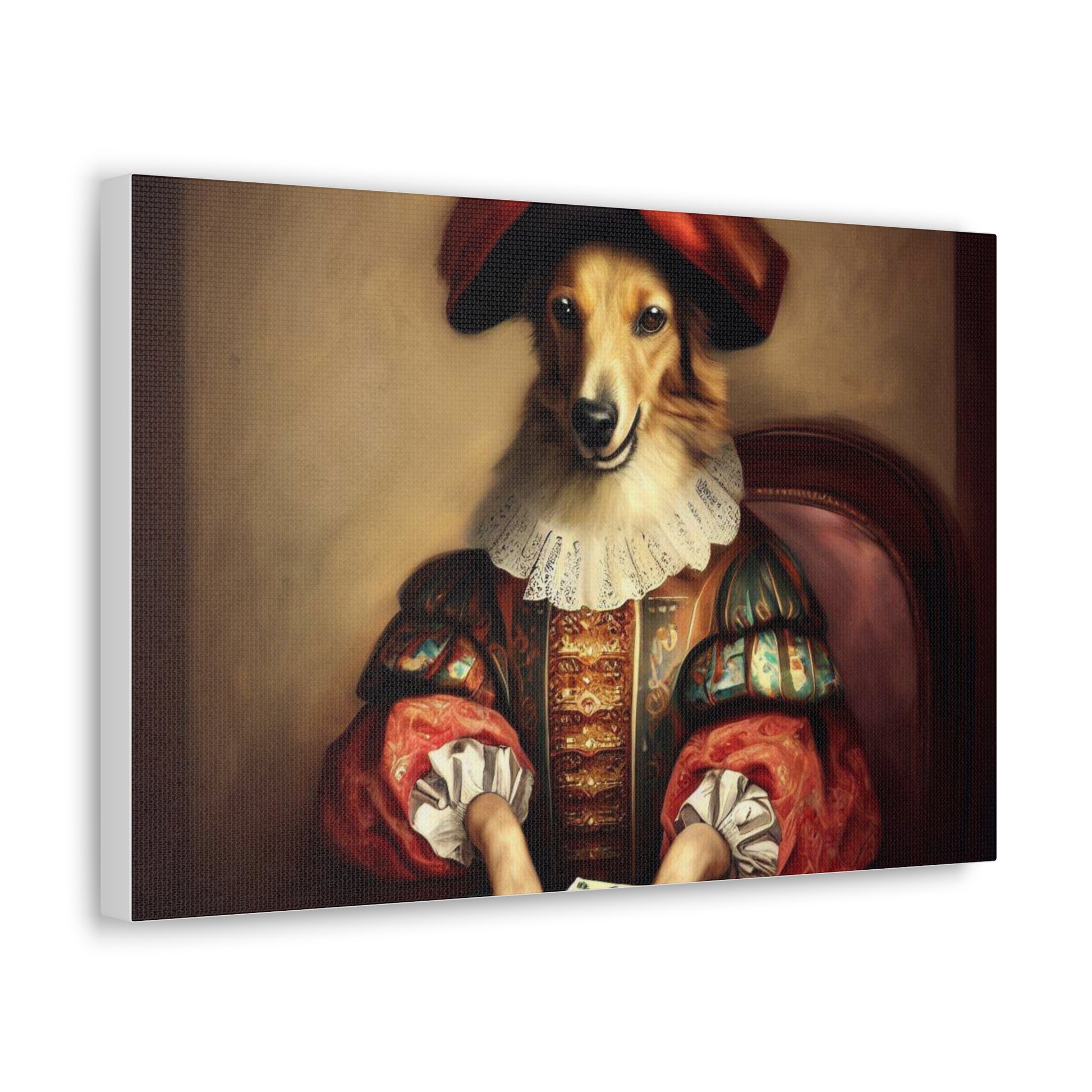 Fancy Dog, Canvas Dog Art, Dog Wall Art, Canine Canvas Art,Canvas Gallery Wraps, Pet Art - SaviTraviDesigns