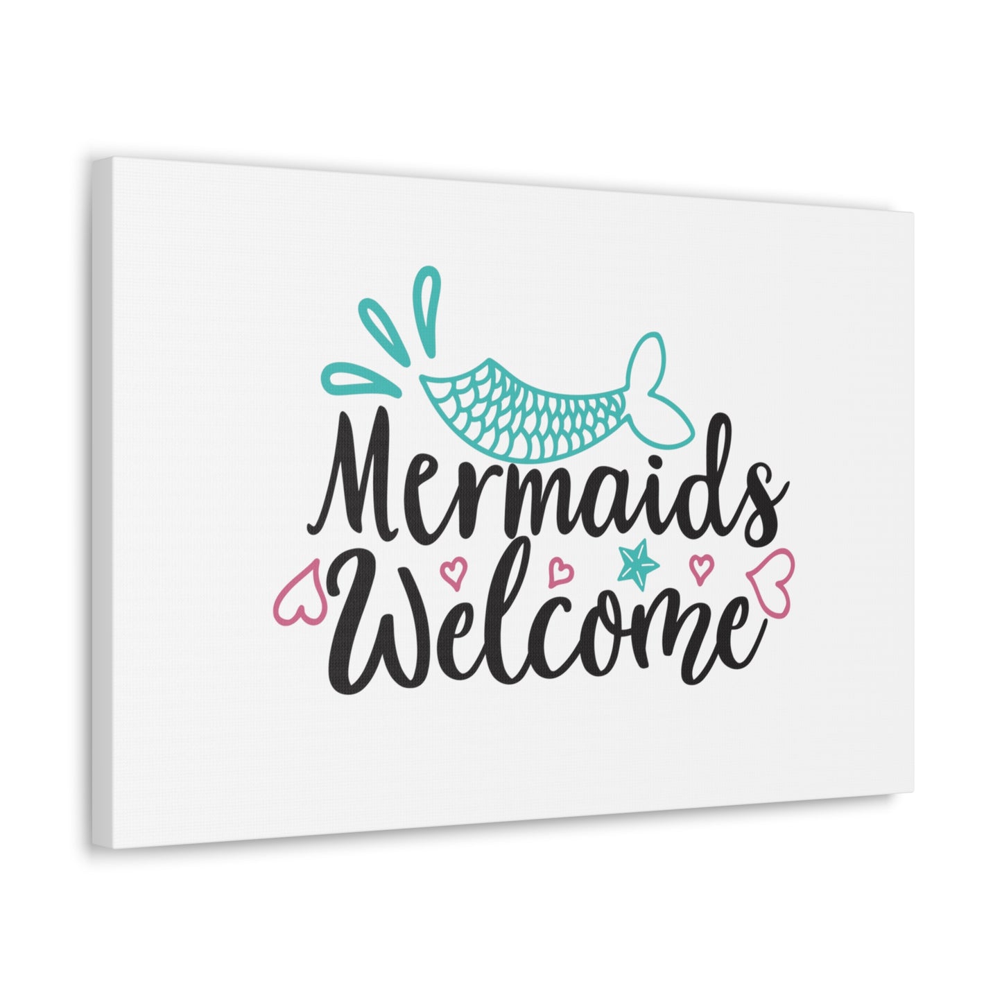 Mermaids Welcome, Mermaid Wall Art, Coastal Mermaid Decor, Beach House Mermaid Signs, Nautical Mermaid Decor, Mermaid Nursery Wall Decor - SaviTraviDesigns