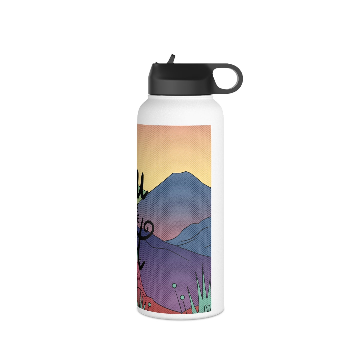 Print water bottle, Stainless Steel Water Bottle, Standard Lid - SaviTraviDesigns