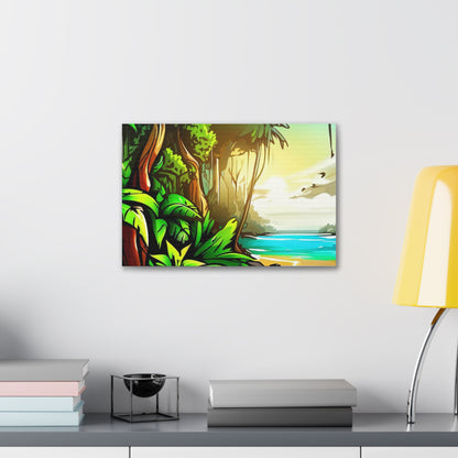 Jungle Sunset, Graffiti art prints, Street art canvas, Urban art decor, Graffiti-style wall art, Graffiti canvas prints, Street art posters - SaviTraviDesigns