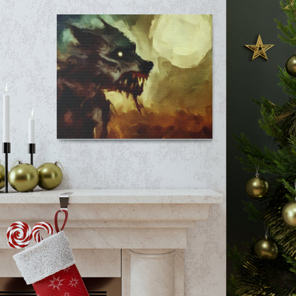 Halloween art, Werewolf canvas prints, Scary Halloween decor, Halloween home decor, Halloween wall, Gothic wall decor, Canvas Gallery Wraps - SaviTraviDesigns