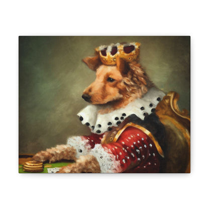 Fancy Dog, Canvas Dog Art, Dog Wall Art, Canine Canvas Art,Canvas Gallery Wraps, Pet Art, King Dog - SaviTraviDesigns