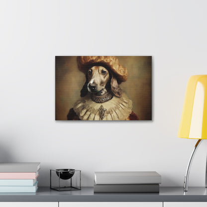 Fancy Dog, Canvas Dog Art, Dog Wall Art, Canine Canvas Art, Canvas Gallery Wraps