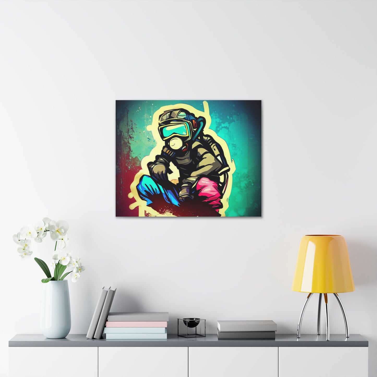 Gasmask, Graffiti Artist, Graffiti art prints, Street art canvas, Urban art decor, Graffiti-style wall art, Graffiti canvas prints, Street art posters - SaviTraviDesigns