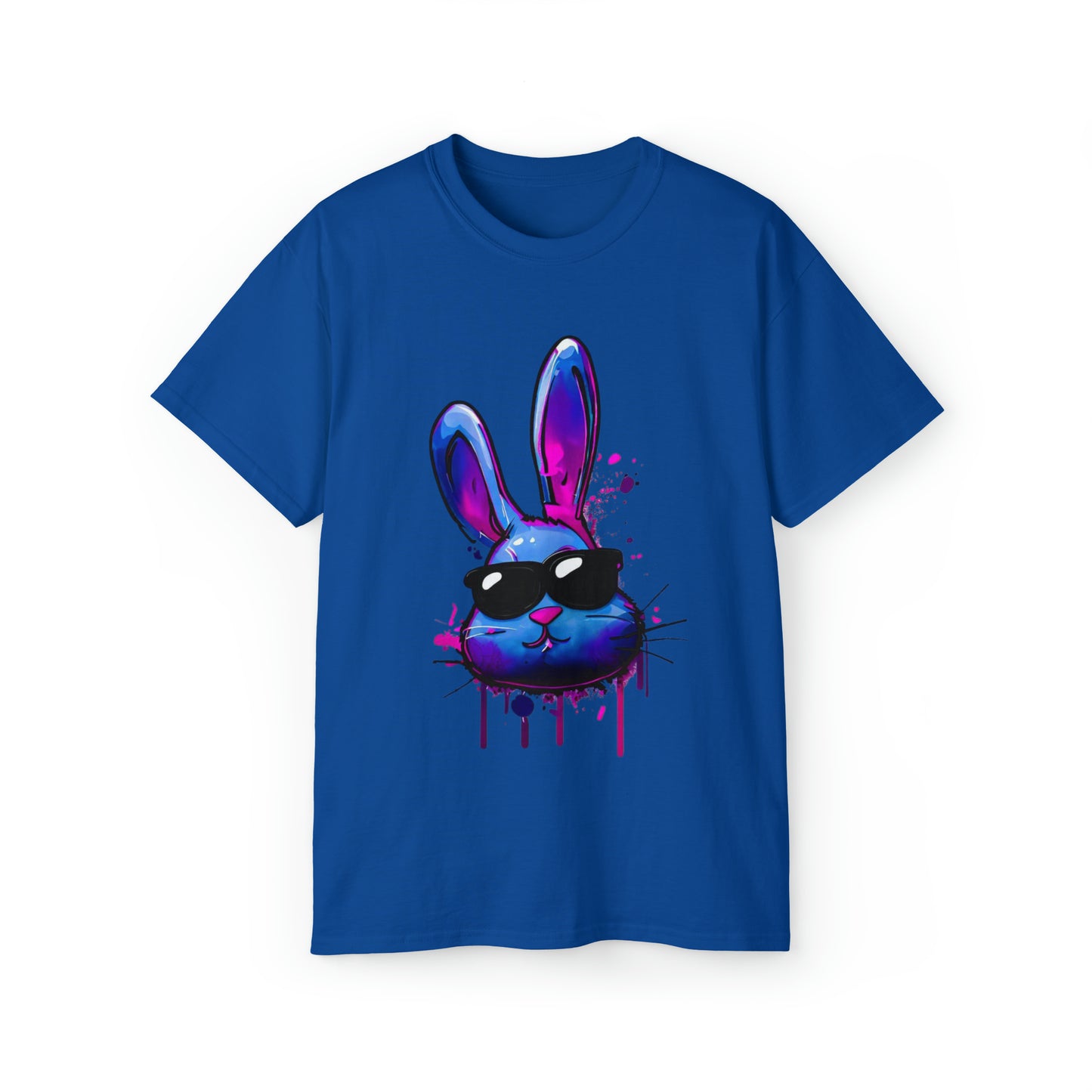 Graffiti shirt, Bunny shirt,  Urban Art T-Shirt, Blue Bunny, Urban Shirt - SaviTraviDesigns