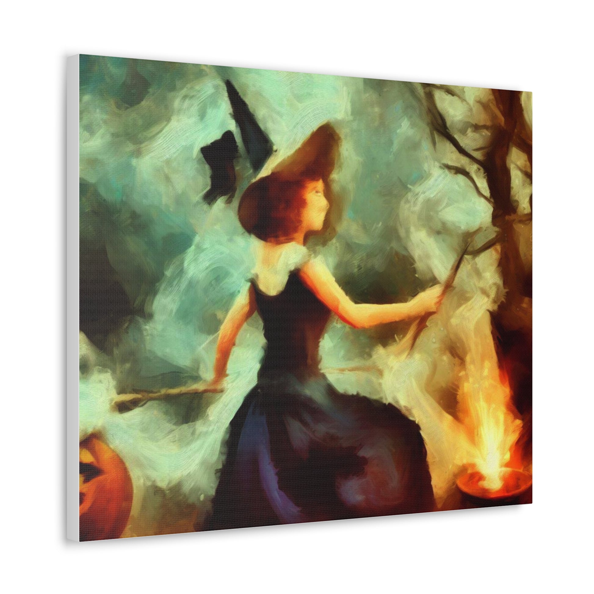 Halloween art, Witch canvas prints, Scary Halloween decor, Halloween home decor, Halloween wall, Gothic wall decor, Canvas Gallery Wraps - SaviTraviDesigns