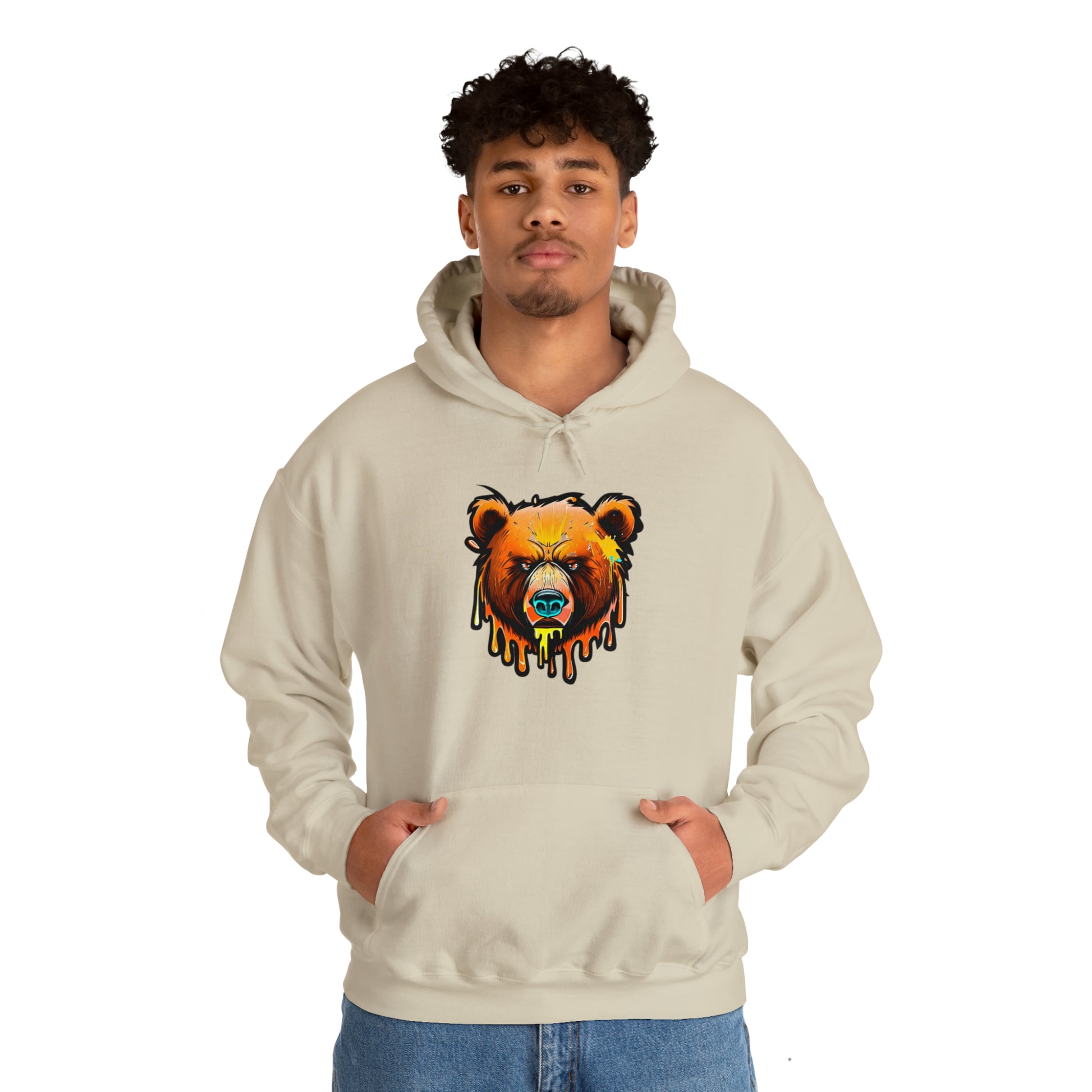 Bear Hoodie, Graffiti Graphic Shirt, Street Art, Urban Art, Unisex Hooded Sweatshirt, Bear Hoodie