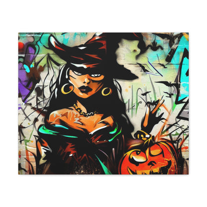 Halloween art, Witch canvas prints, Scary Halloween decor, Halloween home decor, Halloween wall, Gothic wall decor, Canvas Gallery Wraps 24″ x 20″ Premium Gallery Wraps (1.25″)