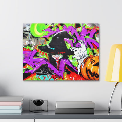 Halloween art, Witch canvas prints, Scary Halloween decor, Halloween home decor, Halloween wall, Gothic wall decor, Canvas Gallery Wraps