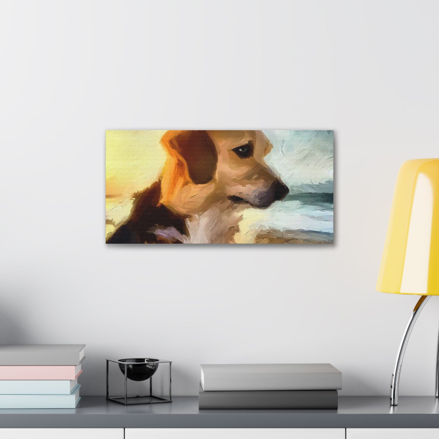 Dog wall art, beach wall art, ocean art, Canvas Gallery Wraps, Pet Beach - SaviTraviDesigns