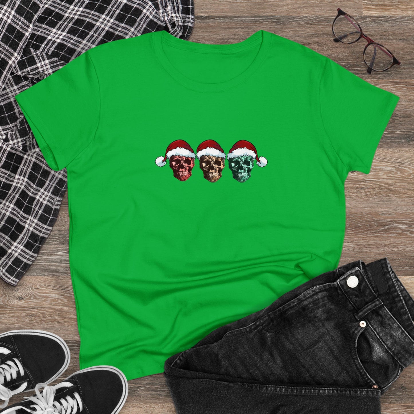 Skeleton Santa, Skeleton Christmas, Christmas Graphic Shirts, Festive Holiday T-Shirts, Ugly Christmas Sweater Tees, Funny Christmas Shirt Designs, Cute Xmas Graphic Tees