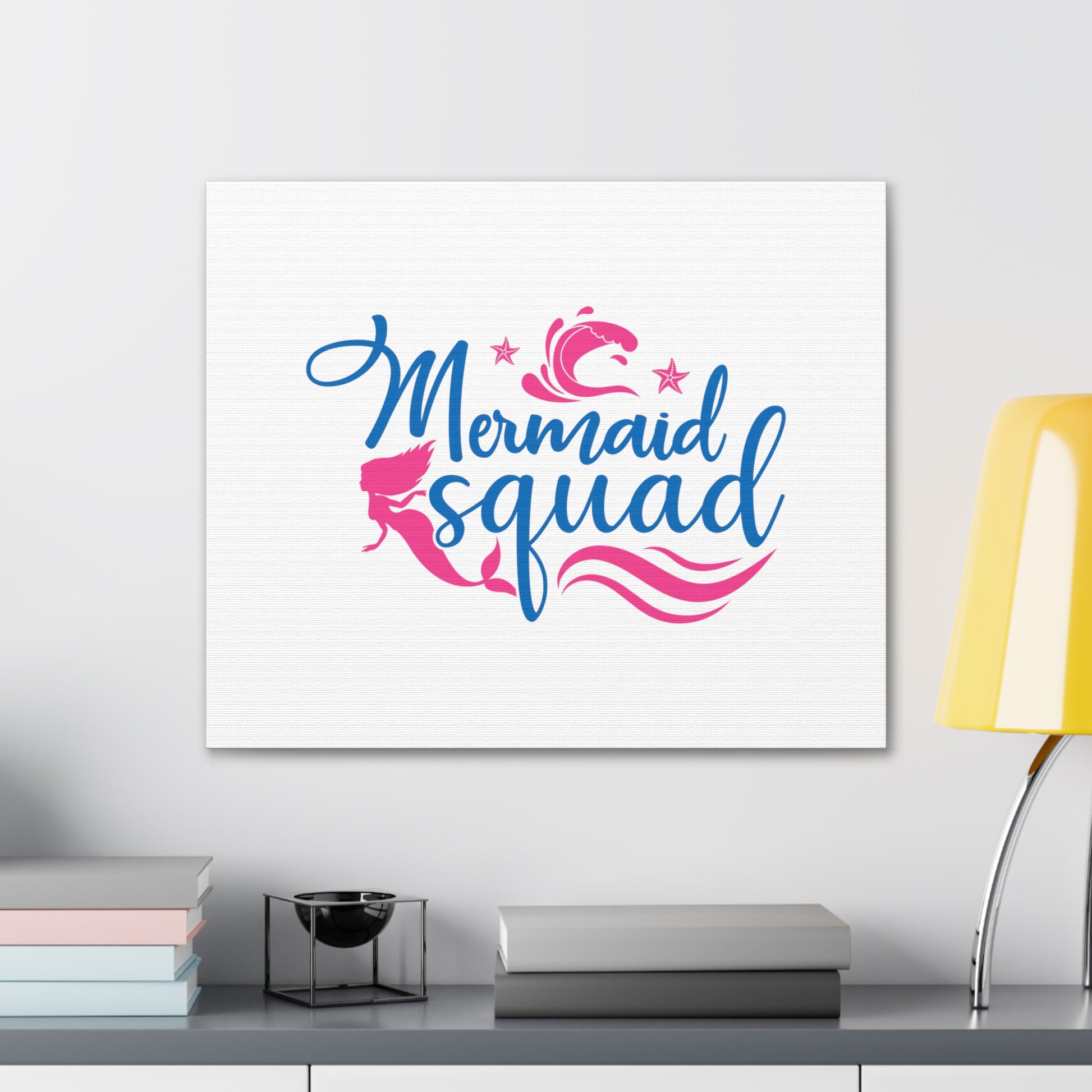 Mermaid Squad, Mermaid Wall Art, Coastal Mermaid Decor, Beach House Mermaid Signs, Nautical Mermaid Decor, Mermaid Nursery Wall Decor - SaviTraviDesigns